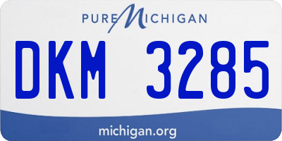 MI license plate DKM3285