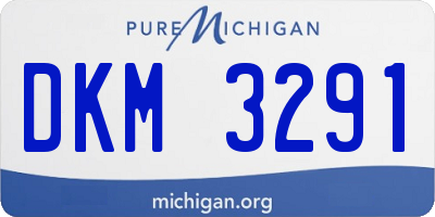 MI license plate DKM3291