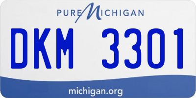 MI license plate DKM3301
