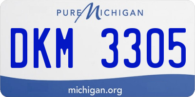 MI license plate DKM3305