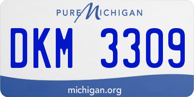 MI license plate DKM3309