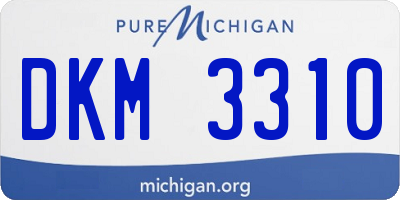 MI license plate DKM3310