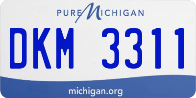 MI license plate DKM3311