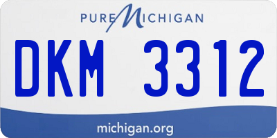MI license plate DKM3312