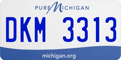 MI license plate DKM3313