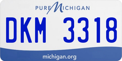 MI license plate DKM3318