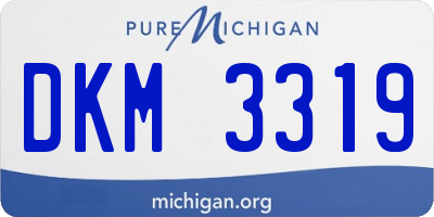 MI license plate DKM3319