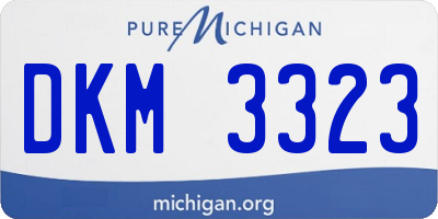 MI license plate DKM3323