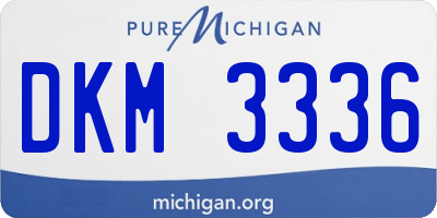 MI license plate DKM3336