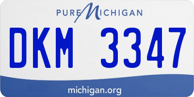 MI license plate DKM3347