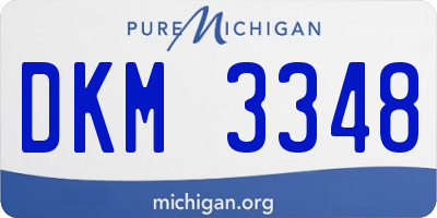 MI license plate DKM3348