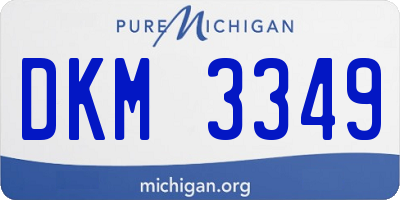 MI license plate DKM3349