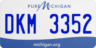 MI license plate DKM3352