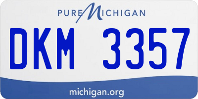 MI license plate DKM3357