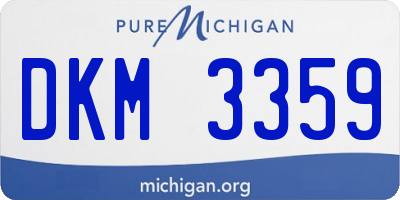 MI license plate DKM3359
