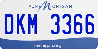 MI license plate DKM3366