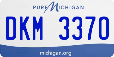 MI license plate DKM3370