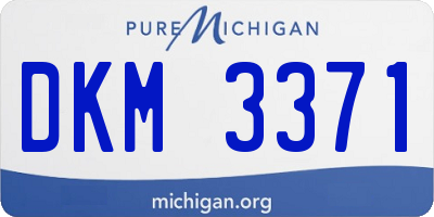 MI license plate DKM3371