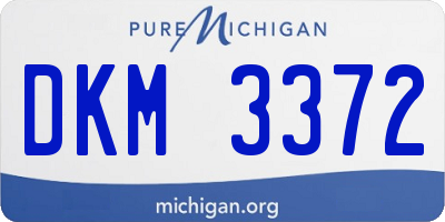 MI license plate DKM3372