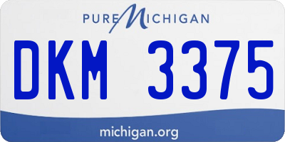 MI license plate DKM3375