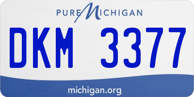 MI license plate DKM3377