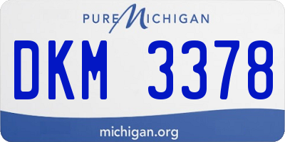MI license plate DKM3378