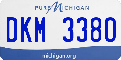 MI license plate DKM3380