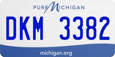 MI license plate DKM3382