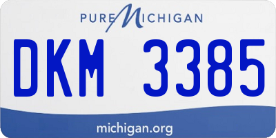 MI license plate DKM3385