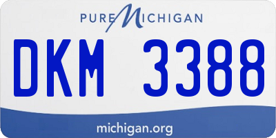 MI license plate DKM3388
