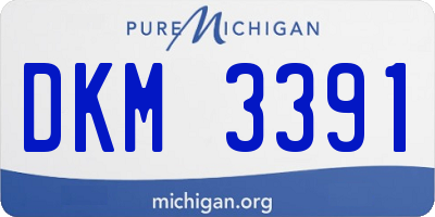 MI license plate DKM3391