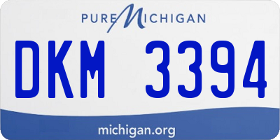 MI license plate DKM3394