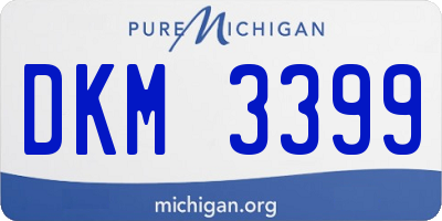 MI license plate DKM3399