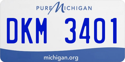 MI license plate DKM3401