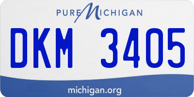 MI license plate DKM3405