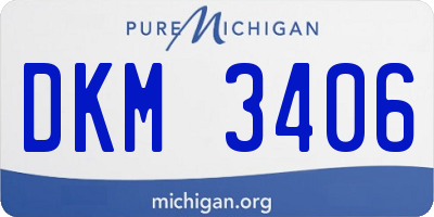 MI license plate DKM3406