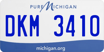 MI license plate DKM3410