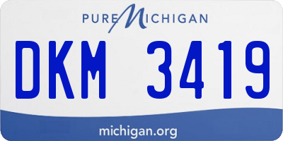 MI license plate DKM3419