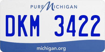 MI license plate DKM3422