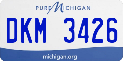 MI license plate DKM3426