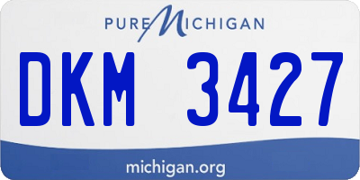 MI license plate DKM3427