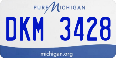 MI license plate DKM3428