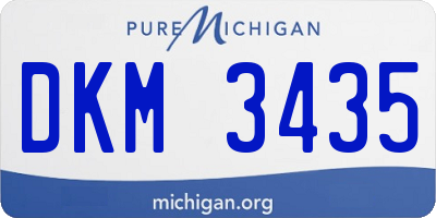MI license plate DKM3435