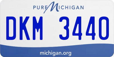 MI license plate DKM3440