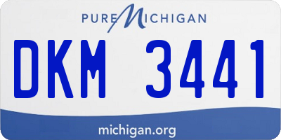 MI license plate DKM3441