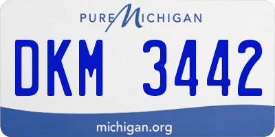 MI license plate DKM3442