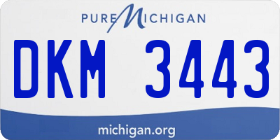 MI license plate DKM3443