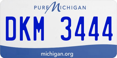 MI license plate DKM3444