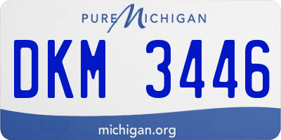 MI license plate DKM3446