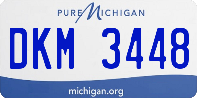 MI license plate DKM3448